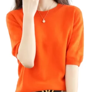 Korte Mouwen Zachte Pullover voor Dames